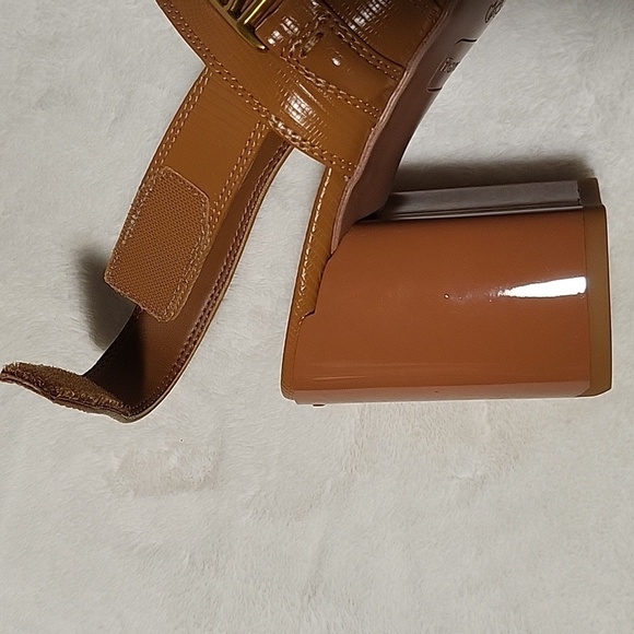 Franco Sarto Brown Owen Slingback 3" Chunky Block Heel Dress Sandal Size 9 - Picture 5 of 10